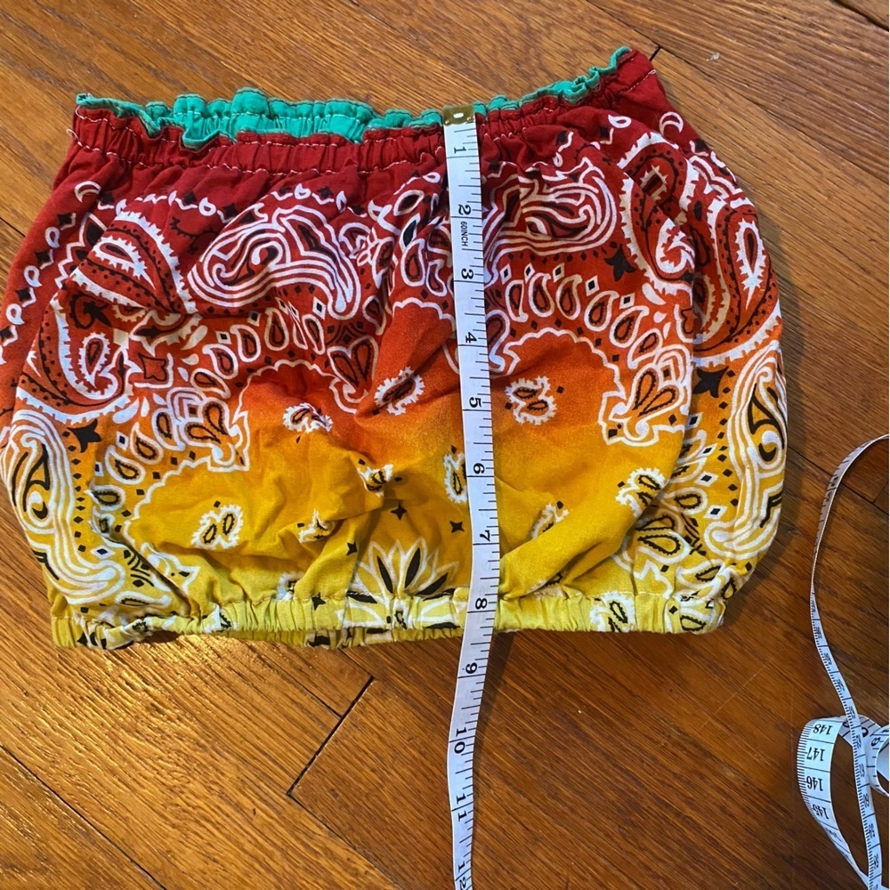 Colorful Handmade Bandana Print Women's Tube Top - Picture 5 of 5